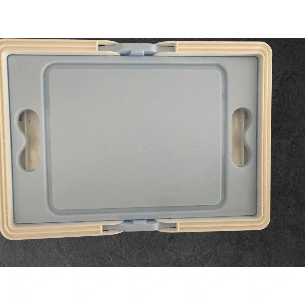 Sanrio Bad Badtz-Maru Collapsible Storage Bin with Lid Blue White Folding Crate